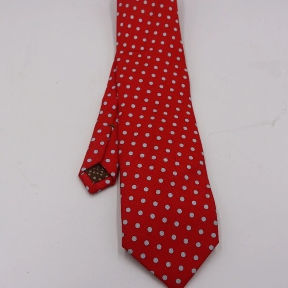 Paul Smith Red Silk Polka Dot Necktie Bold Quirky Career Menswear Vintage